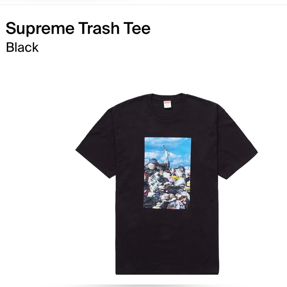 SUPREME - TRASH TEE - BLACK - LARGE